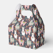 Farbenfrohe Llamas-Muster Geschenkschachtel (Rückseite)
