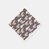 Farbenfrohe Llamas-Muster Serviette (Ecke)