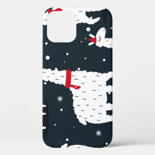 Farbenfrohe Llamas: Schneetier nahtlos. Case-Mate iPhone Hülle
