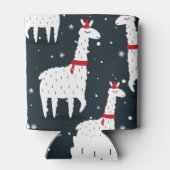 Farbenfrohe Llamas: Schneetier nahtlos. Dosenkühler (Rückseite)