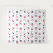 Farbenfrohe Logomuster für Rectangle, Wiederholung Wandteppich (Vorderseite (Horizontal))