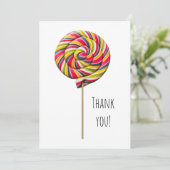 Farbenfrohe Lollipop-Flachgrüßkarte Karte (Stehend Vorderseite)
