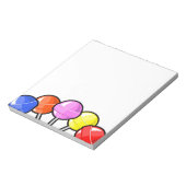 Farbenfrohe Lollipops Candy Leckereien Fun Yummy G Notizblock (Rotiert)