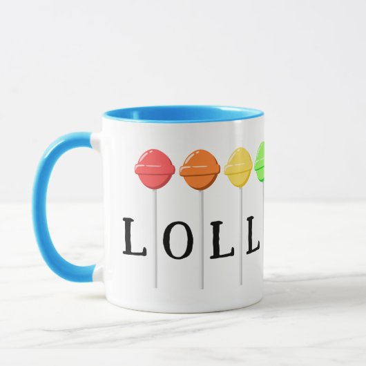 Farbenfrohe Lollipops süß Tasse (Links)