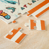 Farbenfrohe Long Beach Island Karte Puzzle (Seite)