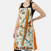 Farbenfrohe Long Beach Island Karte Schürze (InSitu)