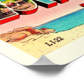 Farbenfrohe Long Island Postcard Drucken Poster (Ecke)