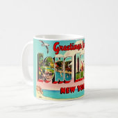Farbenfrohe Long Island Postcard Kaffeetasse (Vorderseite Links)