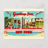 Farbenfrohe Long Island Postcard Postkarte (Vorderseite)