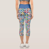 Farbenfrohe LOONEY TUNES™ Schachbrett Toss Pattern Capri Leggings (Rückseite)