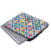 Farbenfrohe LOONEY TUNES™ Schachbrett Toss Pattern Laptopschutzhülle (Vorne Knopf)