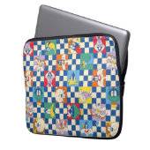 Farbenfrohe LOONEY TUNES™ Schachbrett Toss Pattern Laptopschutzhülle (Vorderseite Links)