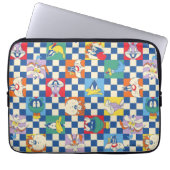Farbenfrohe LOONEY TUNES™ Schachbrett Toss Pattern Laptopschutzhülle (Vorderseite)