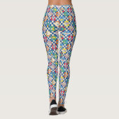 Farbenfrohe LOONEY TUNES™ Schachbrett Toss Pattern Leggings (Rückseite)