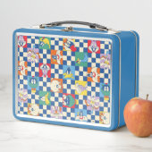 Farbenfrohe LOONEY TUNES™ Schachbrett Toss Pattern Metall Brotdose (Beispiel)