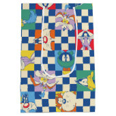 Farbenfrohe LOONEY TUNES™ Schachbrett Toss Pattern Mittlere Geschenktüte (Rückseite)