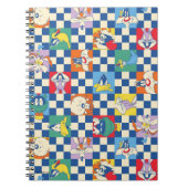 Farbenfrohe LOONEY TUNES™ Schachbrett Toss Pattern Notizblock (Vorderseite)