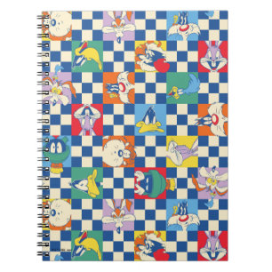 Farbenfrohe LOONEY TUNES™ Schachbrett Toss Pattern Notizblock