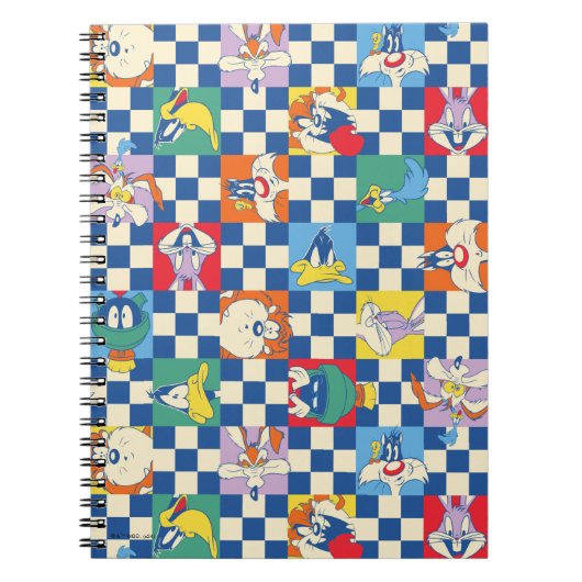 Farbenfrohe LOONEY TUNES™ Schachbrett Toss Pattern Notizblock (Vorderseite)