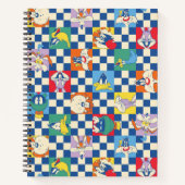 Farbenfrohe LOONEY TUNES™ Schachbrett Toss Pattern Notizblock (Vorderseite)
