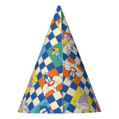 Farbenfrohe LOONEY TUNES™ Schachbrett Toss Pattern Partyhütchen (Rückseite)