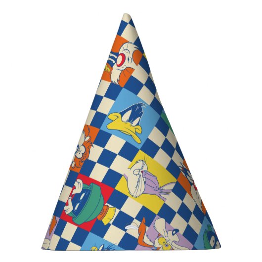 Farbenfrohe LOONEY TUNES™ Schachbrett Toss Pattern Partyhütchen (Rechts)