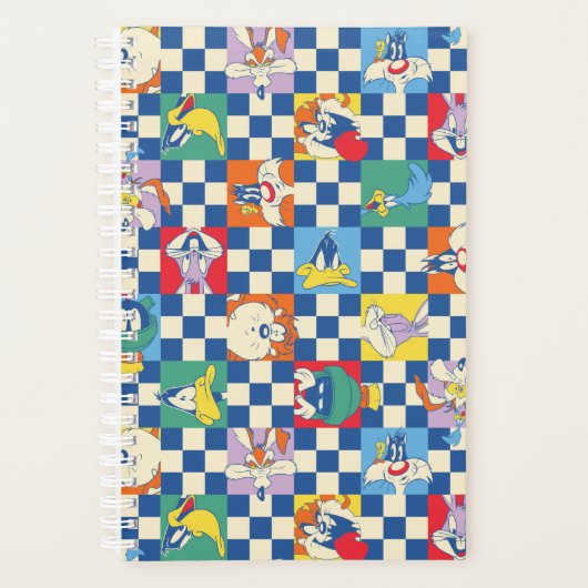 Farbenfrohe LOONEY TUNES™ Schachbrett Toss Pattern Planer (Vorderseite)