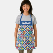 Farbenfrohe LOONEY TUNES™ Schachbrett Toss Pattern Schürze (Insitu)