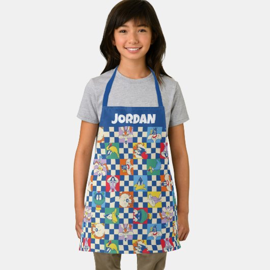 Farbenfrohe LOONEY TUNES™ Schachbrett Toss Pattern Schürze (Insitu)