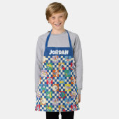 Farbenfrohe LOONEY TUNES™ Schachbrett Toss Pattern Schürze (Getragen)