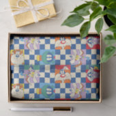 Farbenfrohe LOONEY TUNES™ Schachbrett Toss Pattern Seidenpapier (Geschenk)