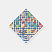 Farbenfrohe LOONEY TUNES™ Schachbrett Toss Pattern Serviette (Ecke)