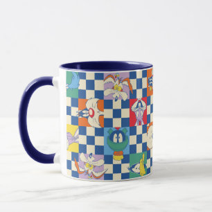 Farbenfrohe LOONEY TUNES™ Schachbrett Toss Pattern Tasse