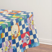 Farbenfrohe LOONEY TUNES™ Schachbrett Toss Pattern Tischdecke (Beispiel)