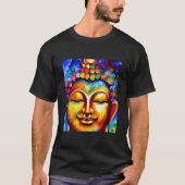 Farbenfrohe Lord Buddha Painting, Lächelnde Buddha T-Shirt (Vorderseite)