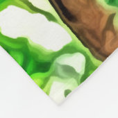 Farbenfrohe Loris auf einem Ast - Papageien - Gemä Fleecedecke (Ecke)