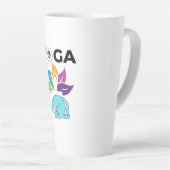 Farbenfrohe Lotus Balance bei weiblichen Yoga Vibe Milchtasse (Rechte Ecke)