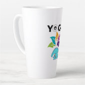 Farbenfrohe Lotus Balance bei weiblichen Yoga Vibe Milchtasse (Linke Ecke)