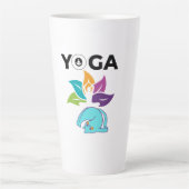Farbenfrohe Lotus Balance bei weiblichen Yoga Vibe Milchtasse (Vorderseite)