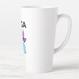 Farbenfrohe Lotus Balance bei weiblichen Yoga Vibe Milchtasse