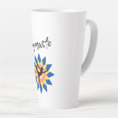 Farbenfrohe Lotus Balance bei weiblichen Yoga Vibe Milchtasse (Rechte Ecke)