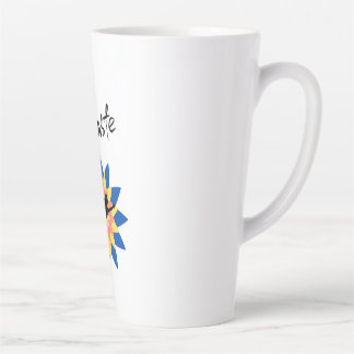Farbenfrohe Lotus Balance bei weiblichen Yoga Vibe Milchtasse