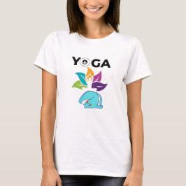 Farbenfrohe Lotus Balance bei weiblichen Yoga Vibe T-Shirt