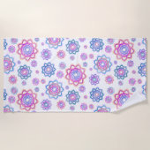 Farbenfrohe Lotus Einfach rosa Pastellgrün Strandtuch (Vorderseite)