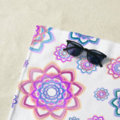 Farbenfrohe Lotus Einfach rosa Pastellgrün Strandtuch (Beispiel)