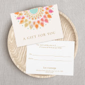 Farbenfrohe Lotus Floral Wellness-Center Geschenk Einladung