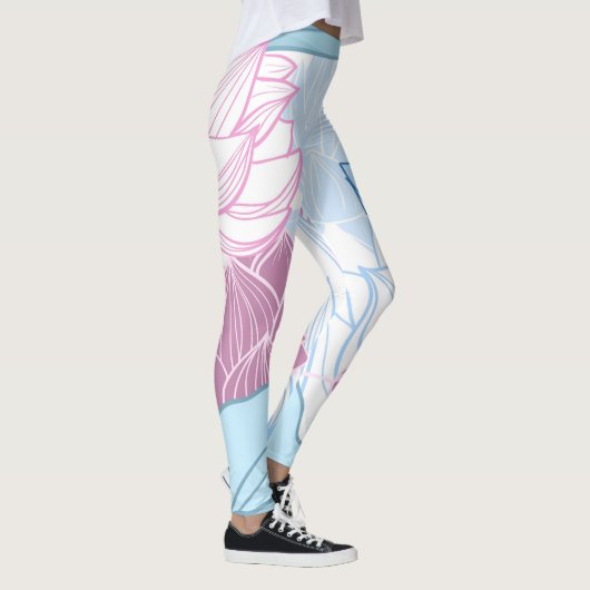 Farbenfrohe Lotus Leggings (Rechts)