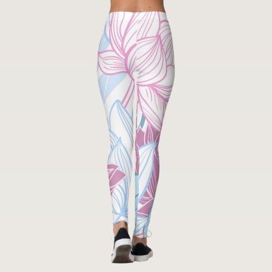 Farbenfrohe Lotus Leggings (Rückseite)