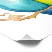 Farbenfrohe Lovebirds Fotodruck (Ecke)