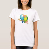 Farbenfrohe Lovebirds Tshirt (Vorderseite)